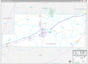 St. Francis Wall Map Premium Style